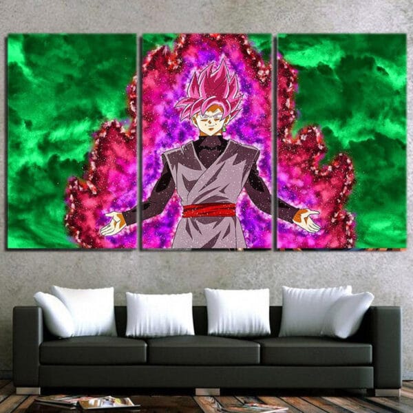 Dragon Ball Goku Black Dope Aura 3pc Wall Art Decor Posters