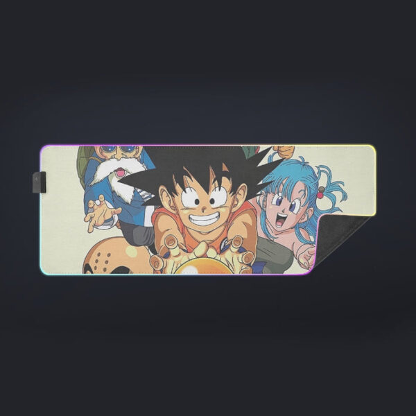 DBZ Kid Goku Master Roshi Bulma Krillin Chasing Dragon Ball Funny cool LED Gaming Mouse Pad