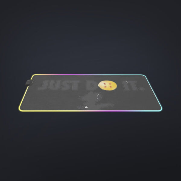 Just Do It Slogan Dragon Ball Kid Goku Dope Black  LED  Mouse Pad