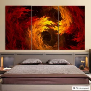 Dragon Ball Z Super Saiyan Orange Aura Dope Streetwear Cool 3pc Canvas