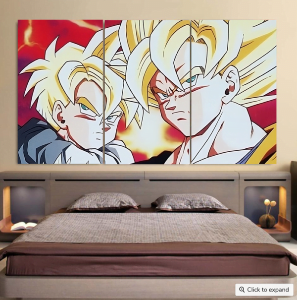 Dragon Ball Z Angry Super Saiyan Fighters Cool 3pc Canvas Cool 3pc Canvas