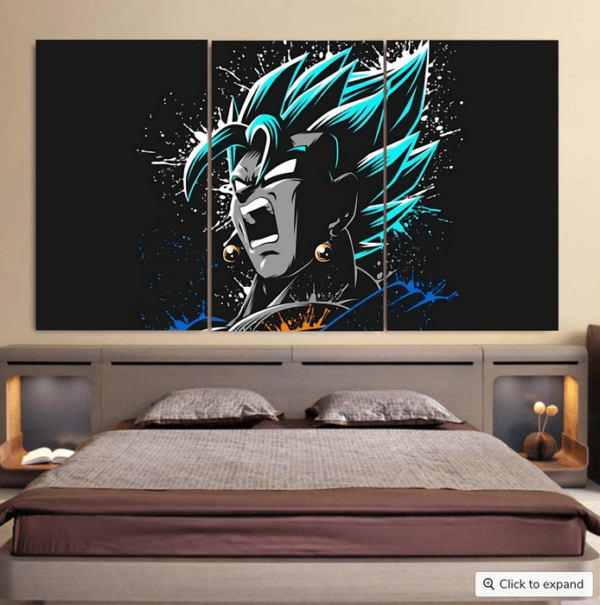 Dragon Ball Super SSJ Blue Goku Rage Cool 3pc Canvas