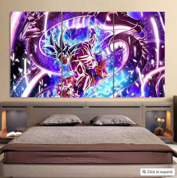 Dragon Ball Super  Ultra Instinct Goku x Shenron Cool 3pc Canvas