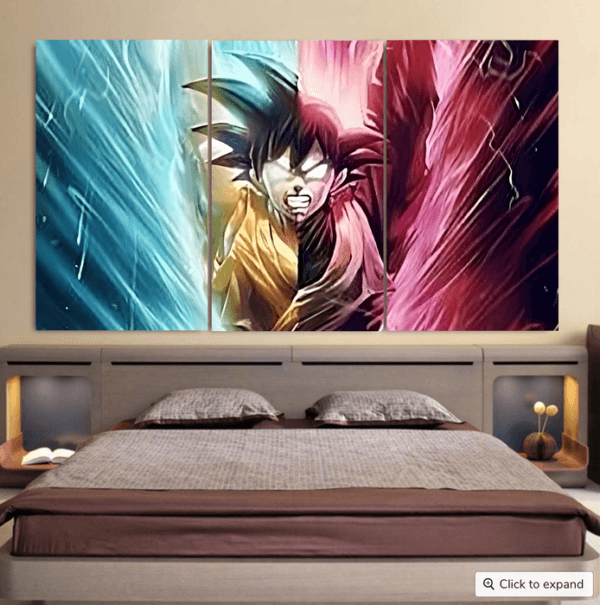 Dragon Ball Super Shirt Black Goku SSGSS Goku Spirit Bomb Cool 3pc Canvas