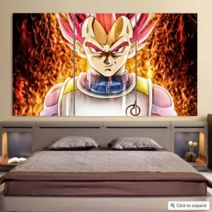 Dragon Ball Super Saiyan God Red Vegeta Cool Casual Cool 3pc Canvas
