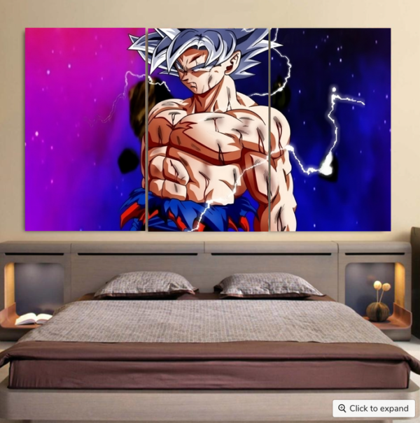 Awesome Ultra Instinct Silver Hair Goku DBZ Kids Cool 3pc Canvas