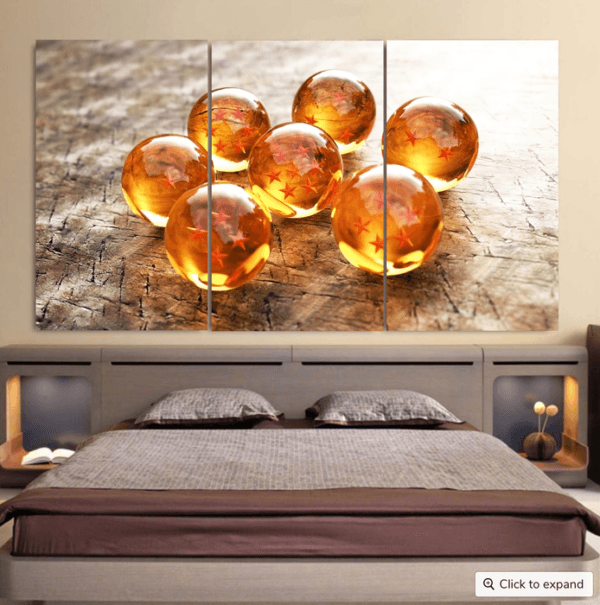 Dragon Ball Z Shenron Dope 7 Stars Crystal Balls Set Cool 3pc Canvas