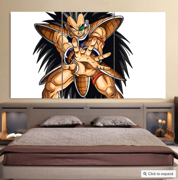 Dragon Ball Z Awesome Saiyan Raditz Fighter Stance Cool 3pc Canvas