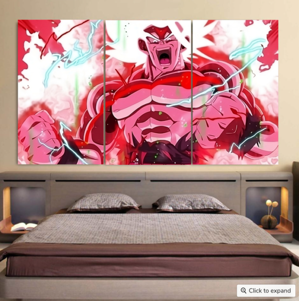 Goku Super Saiyan White Omni God Transformation Cool 3pc Canvas