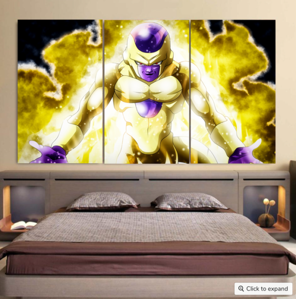 Dragon Ball Super Frieza True Golden Cool Streetwear Cool 3pc Canvas