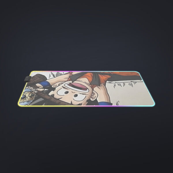 The Naughty Kid Goku and Korin Wise Cat Dragonball  Cool LED Mouse Pad