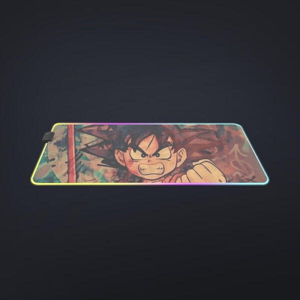 Kid Young Goku Vintage Tie Dye Painting Stylish DBZ 3D cool  LED Mouse Pad