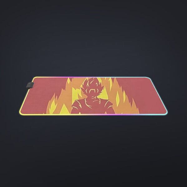 Dragon Ball Z Son Goku On Fire Its Okay To Be Super Saiyan cool LED Mouse Pad