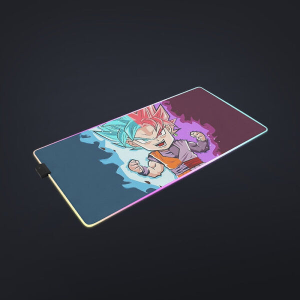 Dragon Ball Super Cute Chibi Blue Vegito Goku Rose Cool  LED Gaming Mouse Pad