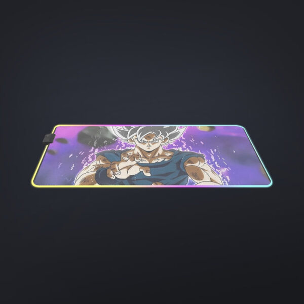 Dragon Ball Z Goku Ultra Instinct Form White Hair cool  LED Mouse Pad