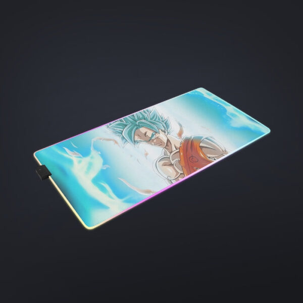 Dragon Ball Serious Super Saiyan Goku 2 Blue Epic Aura cool LED Mouse Pad