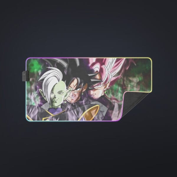 Dragon Ball Super Zamasu Goku Black Goku Rose Cool LED Mouse Pad