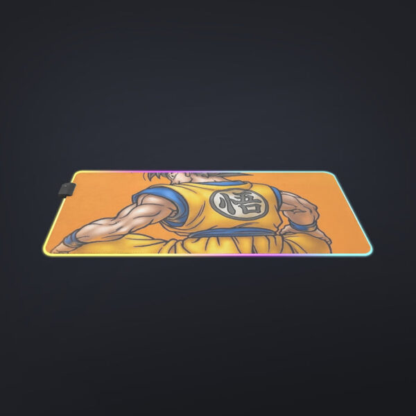 Goku Orange Background  cool LED Mouse Pad