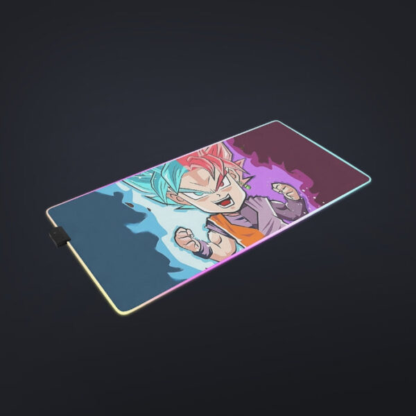 Dragon Ball Super Cute Chibi Blue Vegito Goku Rose Cool  LED Gaming Mouse Pad