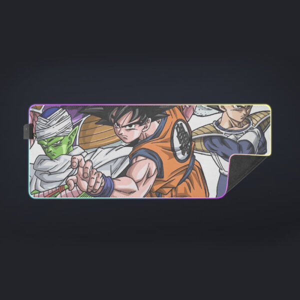 DBZ Goku Fighting Stance Gohan Piccolo Krillin Vegeta Frieza Color cool LED Mouse Pad