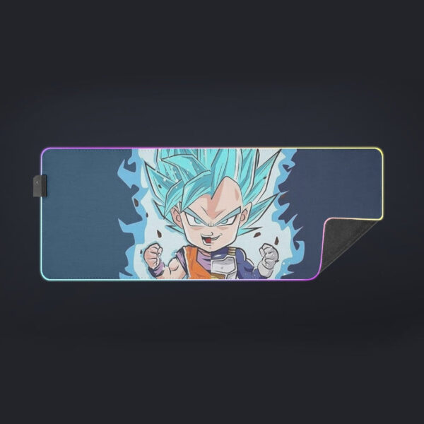 DBZ Goku Vegeta SSGSS God Blue Super Saiyan Chibi Sketch cool LED  Mouse Pad