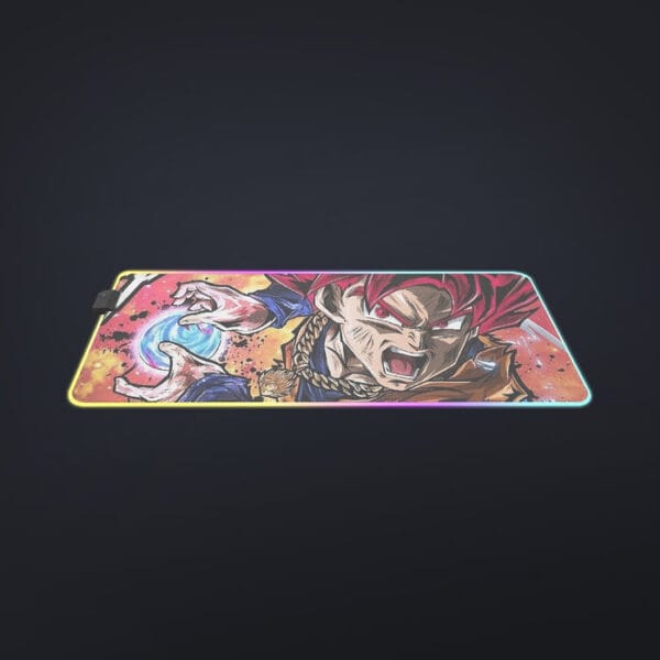 Goku Super Saiyan God cool LED Mouse Pad