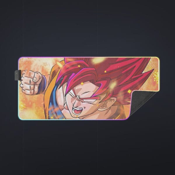 Dragon Ball Super Goku Rage Red Ultra Instinct Dope cool LED Mouse Pad