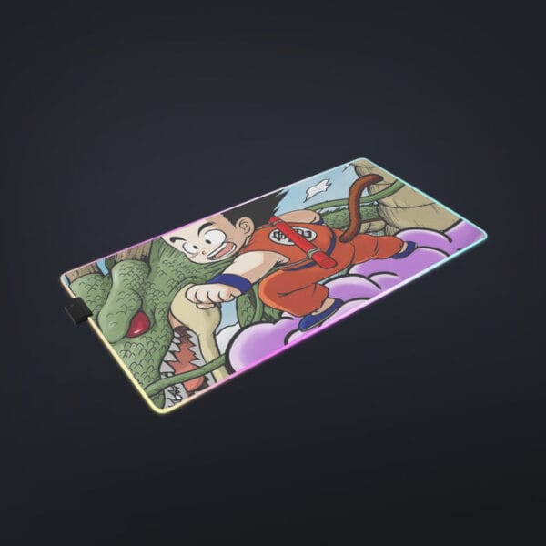 Dragon Ball  Kid Goku Flying With Shenron cool  LED Mouse Pad