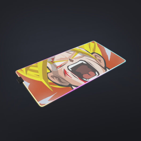 Dragon Ball Goku Super Saiyan Angry Scream Hand Drawing Design cool LED Mouse Pad