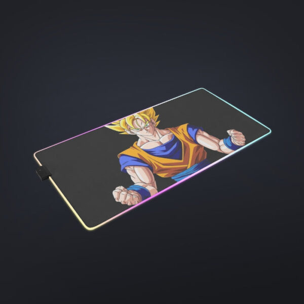 Goku Transformation Thunder Black Super Saiyan cool  LED  Mouse Pad