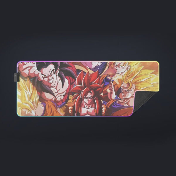 DBZ Gogeta Goku Vegeta Super Saiyan Powerful Lightning Thunder Design cool LED  Mouse Pad