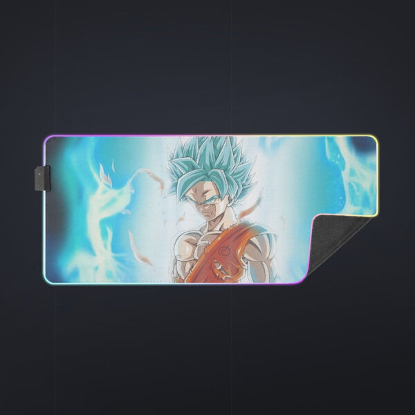 Dragon Ball Serious Super Saiyan Goku 2 Blue Epic Aura cool LED Mouse Pad