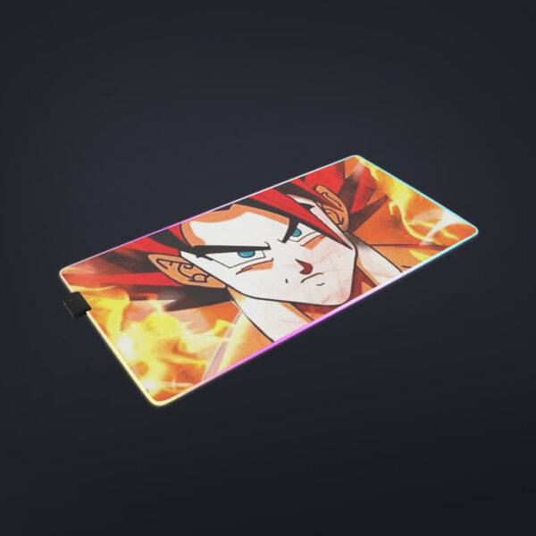 Dragon Ball Goku Super Saiyan Rose Flaming Fan Art Cool LED Mouse Pad