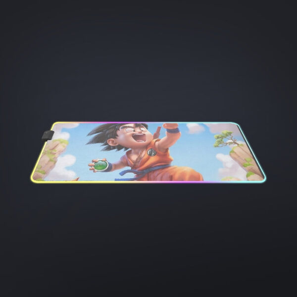 Dragon Ball Goku Kid Ride Flying Nimbus Cute Dope Streetwear cool LED Mouse Pad