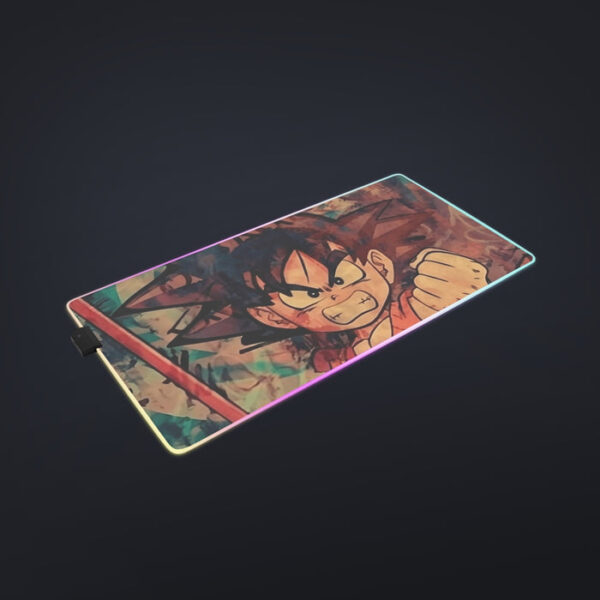 Kid Young Goku Vintage Tie Dye Painting Stylish DBZ 3D cool  LED Mouse Pad