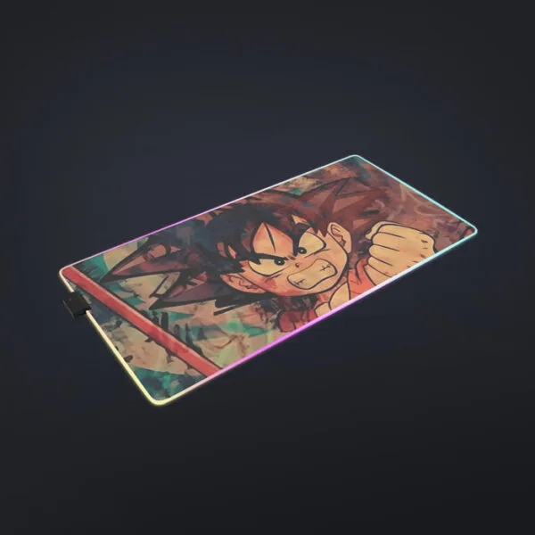 Kid Young Goku Vintage Tie Dye Painting Stylish DBZ 3D cool  LED Mouse Pad