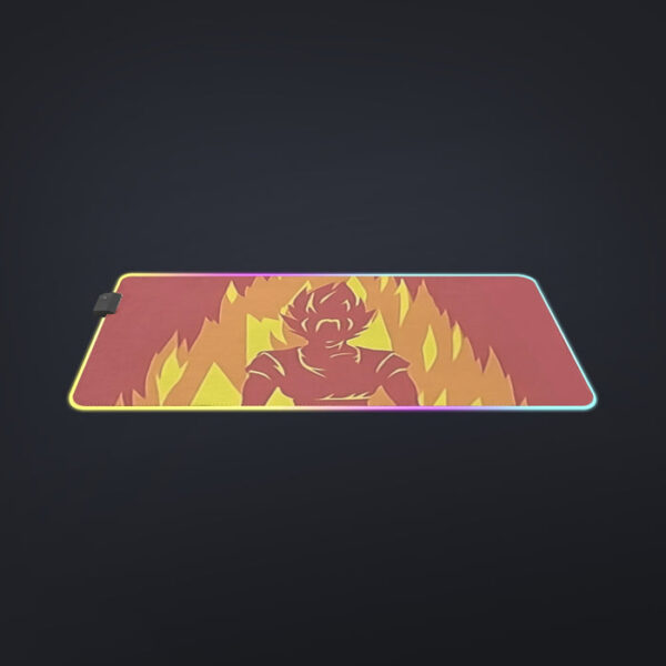 Dragon Ball Z Son Goku On Fire Its Okay To Be Super Saiyan cool LED Mouse Pad