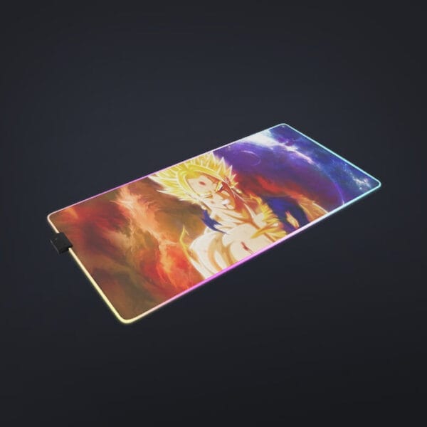 Dragon Ball Z Vegito Super Saiyan Angry Bruised Dope Cool LED Mouse Pad