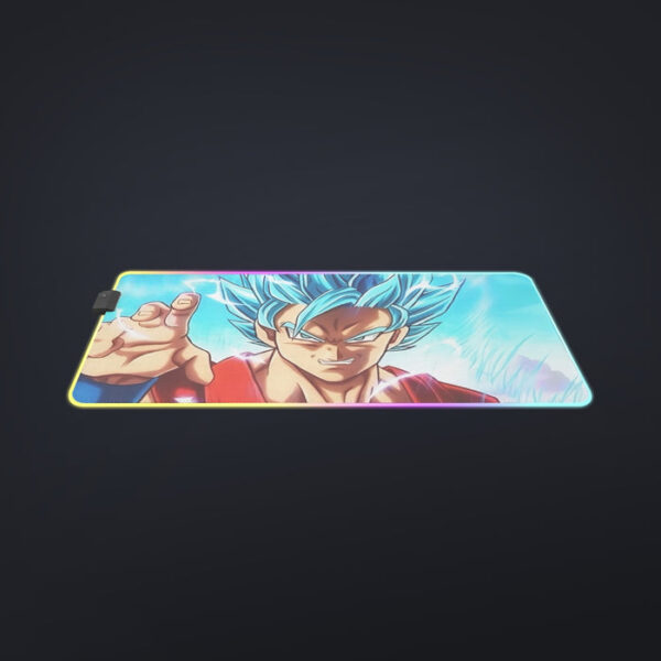 Dragon Ball Super Goku Blue Lightning SSGSS Design cool LED Mouse Pad