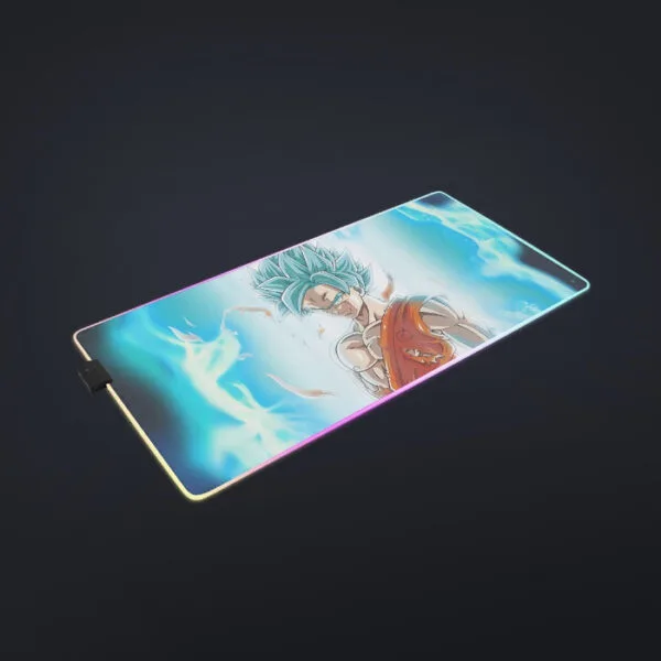 Dragon Ball Serious Super Saiyan Goku 2 Blue Epic Aura cool LED Mouse Pad