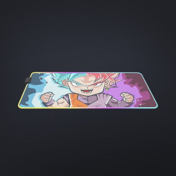 DBZ Goku Zamasu SSGSS God Blue Rose Super Saiyan Chibi Cool LED  Mouse Pad