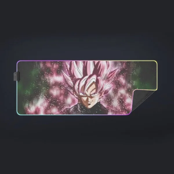 Dragon Ball Z Super Saiyan Goku Black Rose Pink cool LED Mouse Pad