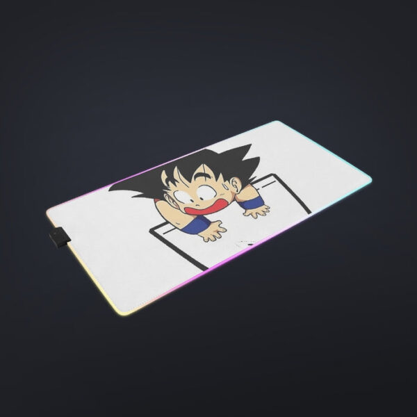 Smiling Goku On Pocket Of Dragon Ball Z LED Mouse Pad