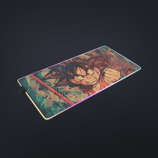 Kid Young Goku Vintage Tie Dye Painting Stylish DBZ 3D cool  LED Mouse Pad