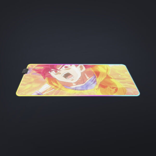 Dragon Ball Goku Super Saiyan Red God Face Portrait Print cool LED Mouse Pad