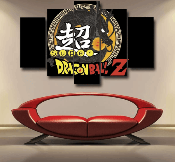 Dragon Ball Z Super Kanji Epic Dragon Spirit Shenron Epic 5pc Canvas