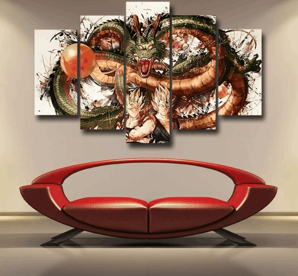 Dragon Ball  Ultimate Shenron x Saiyans Epic 5pc Canvas