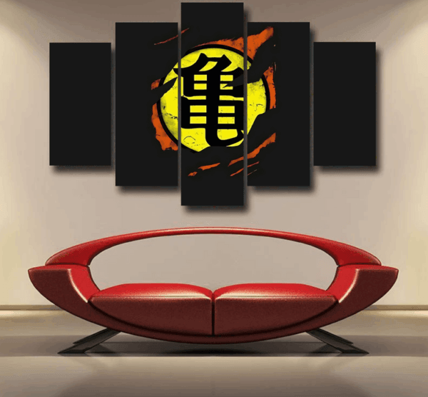 Dragon Ball Master Roshi Symbol Kanji Japanese Cool Design Epic 5pc Canvas