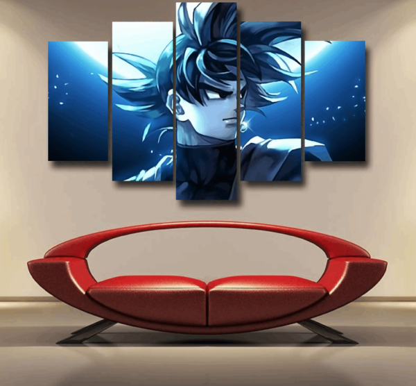 Dragon Ball Super Goku Black Cool Night Blue Sea Epic 5pc Canvas