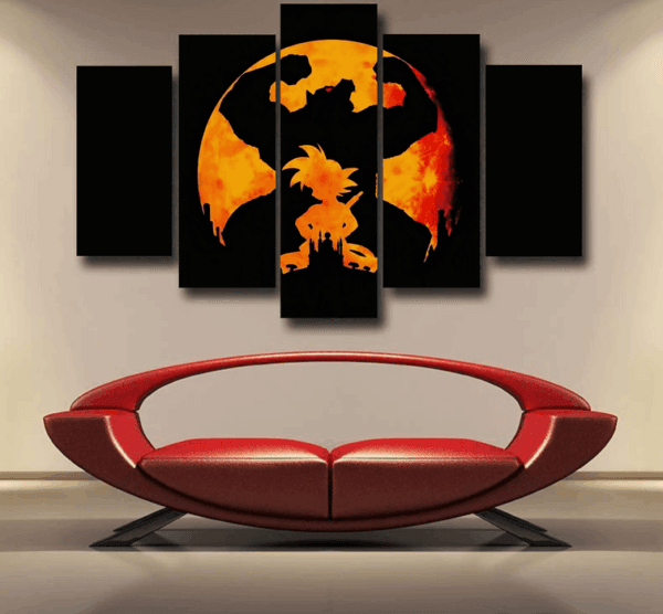 Dragon Ball Z Cool Shadow Kid Goku Great Ape Evolution Epic 5pc Canvas